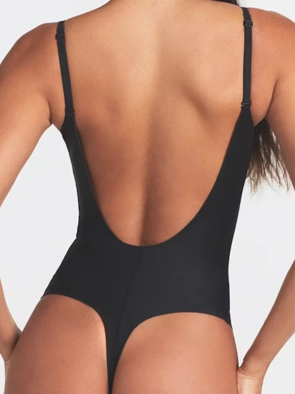 SKIMS Black Body Scoop Low Back Thong Bodysuit Size Small NWT